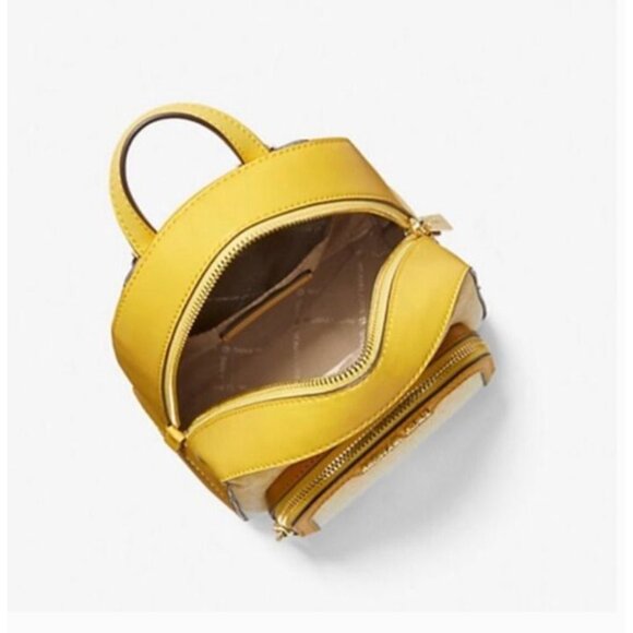 Michael Kors backpack jaycee extra-small ombré logo convertible Golden Yellow